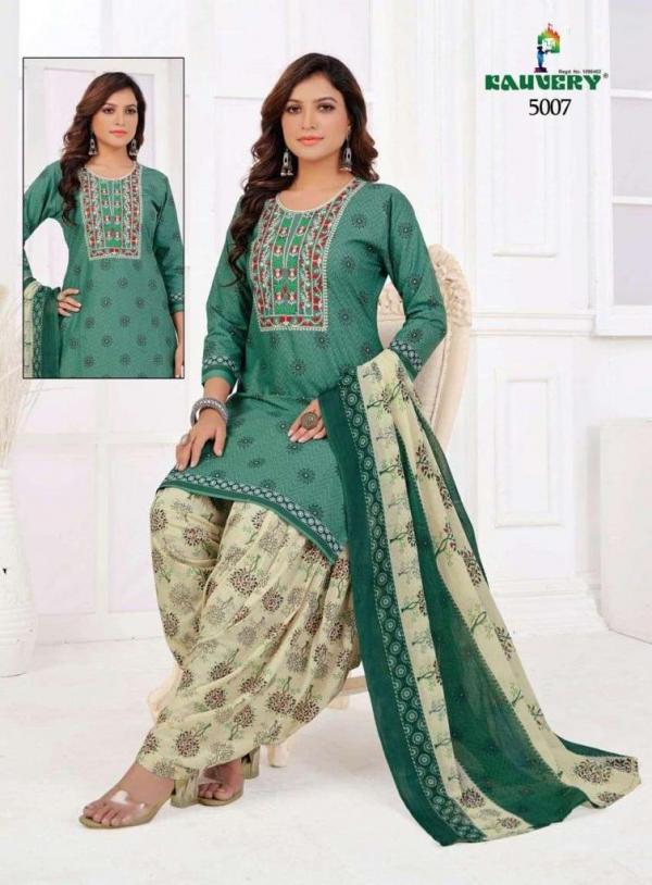 Kauvery Nyraa Vol-5 Cotton Readymade Embroidery Work Suit